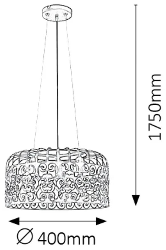 Pendul design clasic ALESSANDRA alb mat 2163 RX