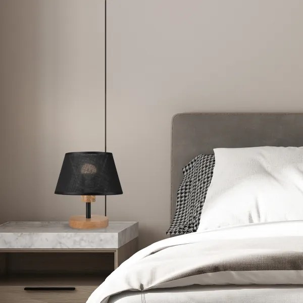 Lampă de masă Brilagi ANTHONY 1xE14/40W/230V stejar/negru