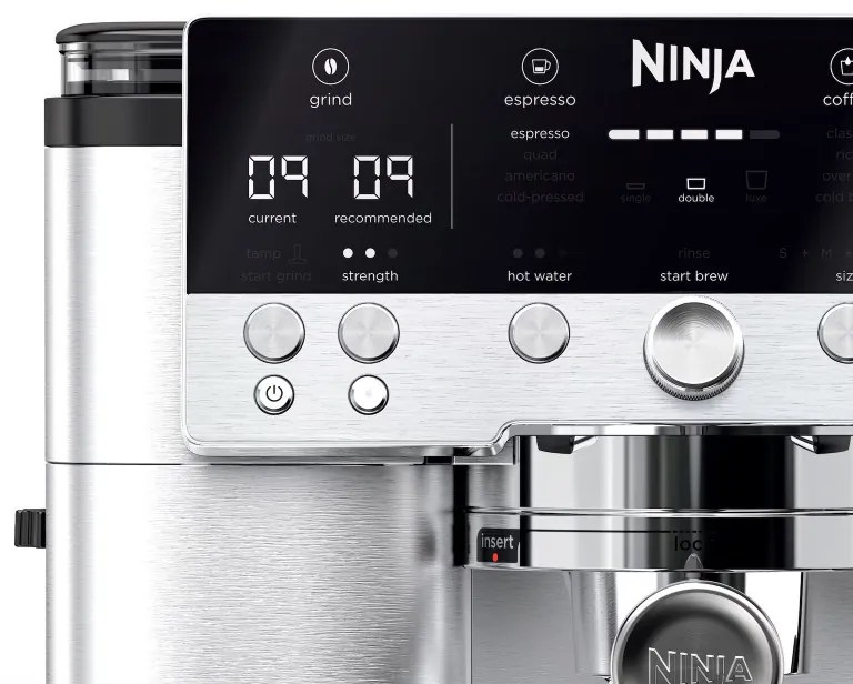 Espressor automat 3in1 Ninja Luxe Café Premier ES601EU, 1650W, 15 bar, 2 litri, Barista Assist, 4 moduri, 3 setari de temperatura, Inox/Negru