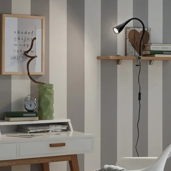 Lampă cu clemă 1xGU10/3W/230V neagră