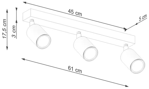 Spot Sollux SL.1293 VERDO 3xGU10/10W/230V negru