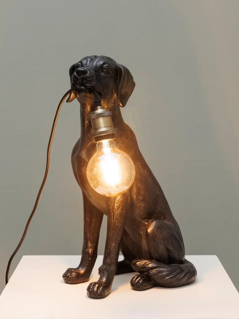 Lampa de masa, din rasina, forma de caine, Good Dog