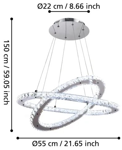 Pendul LED Eglo 31667 VARRAZO LED/29,6W/230V