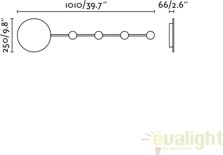 Aplica LED ambientala cu cuier HAN neagra 01001