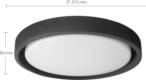 Brilagi - Corp de iluminat LED dimabil MATTEO, 60W, 230V, 3000-6500K, Ø 51,5 cm, negru + telecomandă