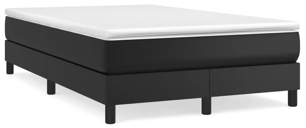 3120688 vidaXL Cadru de pat box spring, negru, 120x200 cm, piele ecologică