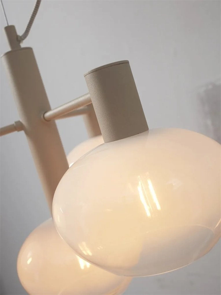 Lustra suspendata design decorativ Bologna 4L gradient/alb