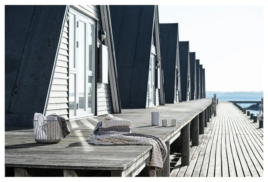 Prosop gri deschis din bumbac 70x140 cm Inu – Zone