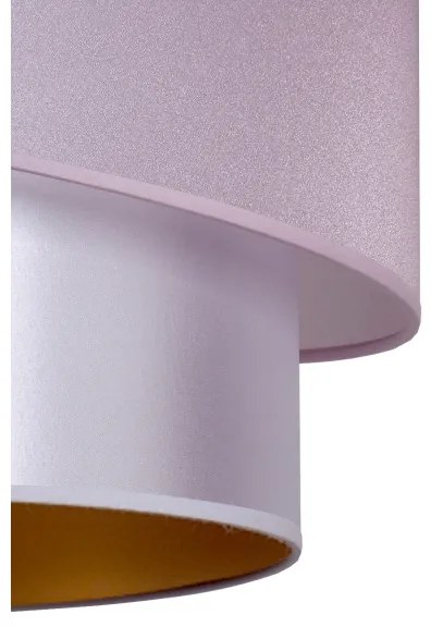 Duolla - Lustră pe cablu PARIS 1xE27/15W/230V d. 40 cm roz/argintie/cupru