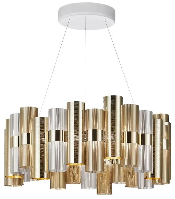 Lustra LED moderna design Art Deco realizata manual LA LOLLO L Gold