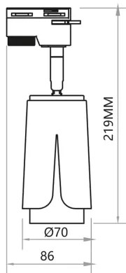 Spot pentru sistem de șină FLOWER 1xGU10/8W/230V alb