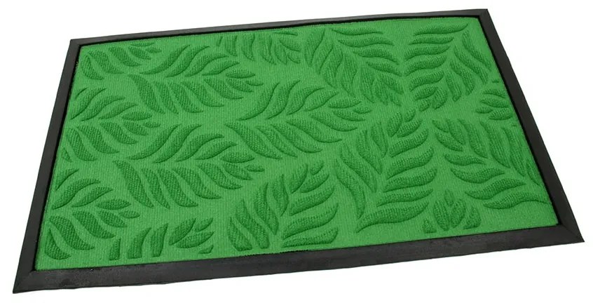 Covoraș pentru curățare textil Frunze 45 x 75 x 1 cm, verde