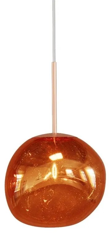 Lustra, Pendul modern cu glob sticla cupru LIQUID DIAMOND 20cm