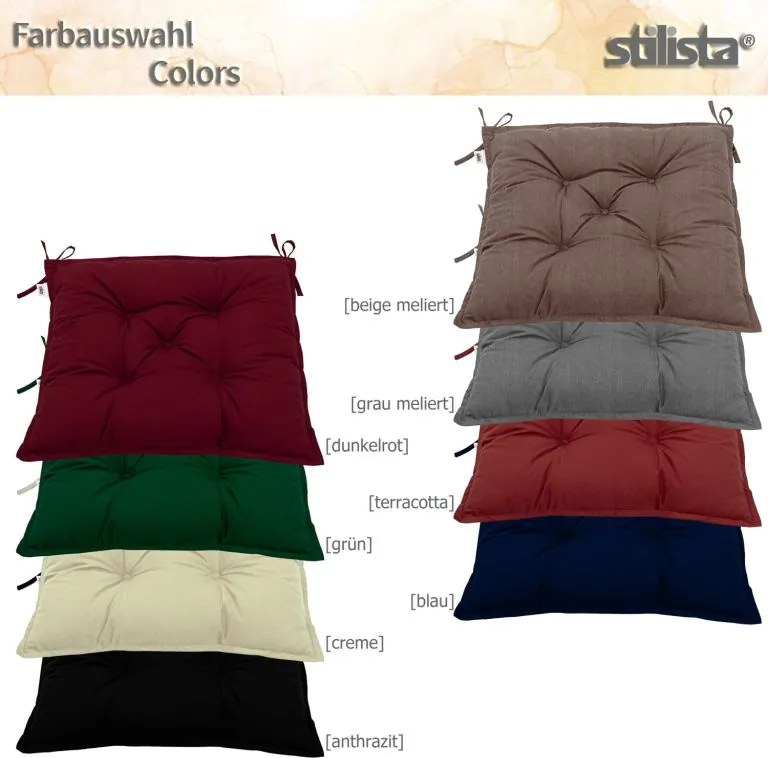 STILISTA perne de scaun, 2 buc, 40 x 40 x 8 cm, antracit