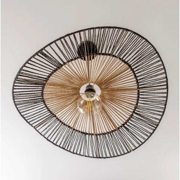 Brilagi - Lustră LED suspendată pe cablu CERIA BOHO 1xE27/40W/230V Ø 80 cm negru/maro