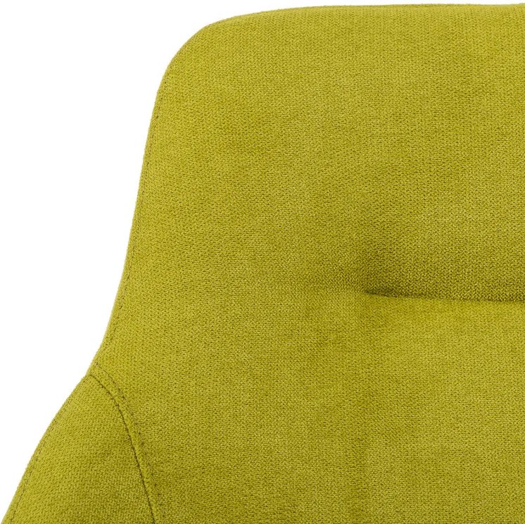 Scaun dining verde din metal si poliester Celia Lime Somcasa