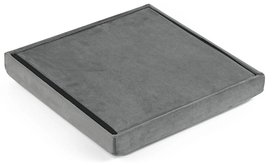 Taburet pliabil gri ZAREX VELVET L