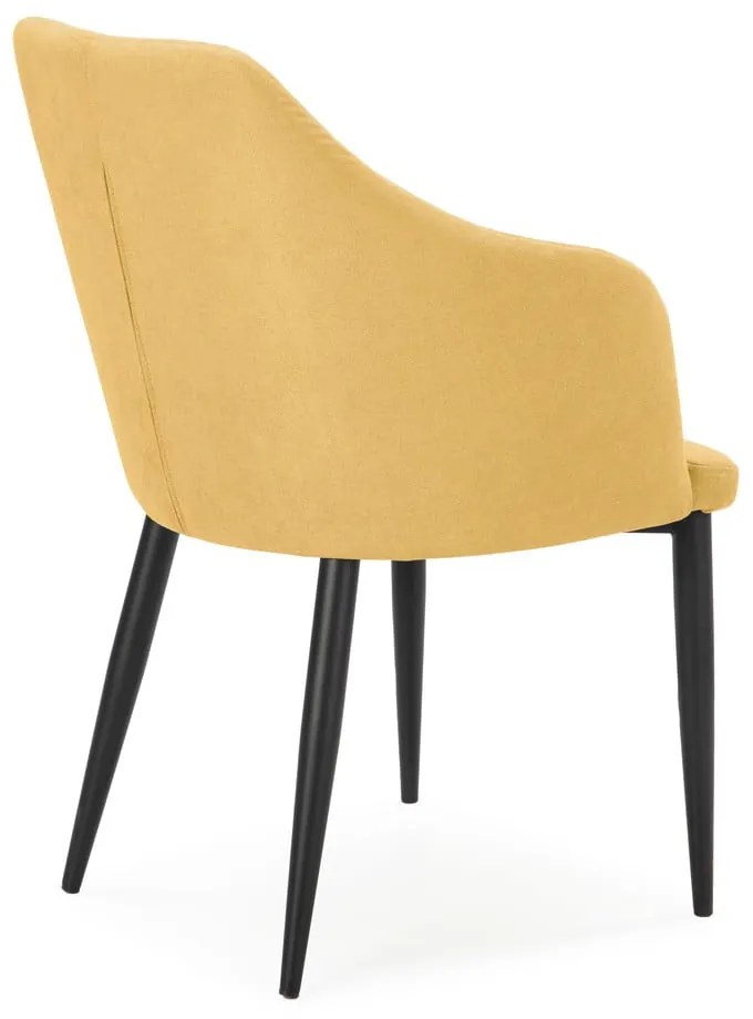 Set de scaune de sufragerie galben 2 buc. tapițat Nadi – Marckeric
