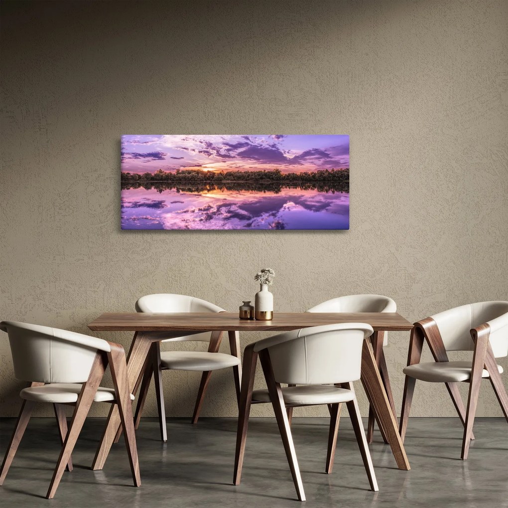 Tablou cu cerul violet (120x50 cm)
