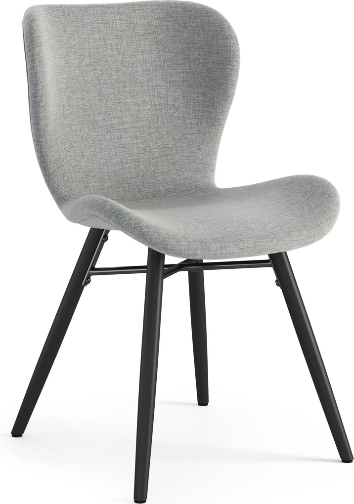MAZZONI EXPORT ALTEA Gri (țesătură Rio 180) / picioare negre – SCAUN MODERN PENTRU LIVING / SUFRAGERIE / BUCĂTĂRIE / BIROU
