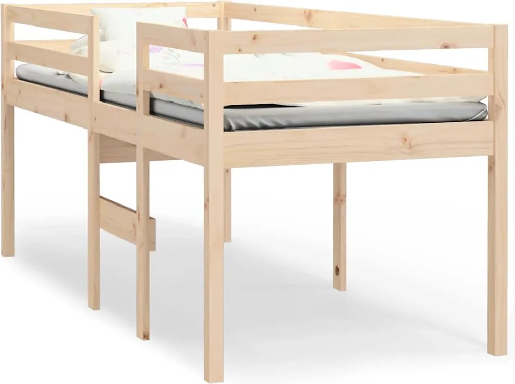 vidaXL Pat înalt de dormitor, 80x200 cm, lemn masiv de pin
