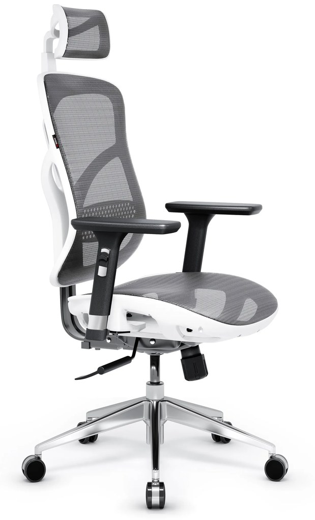 Scaun ergonomic Diablo V-Basic: alb-gri