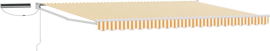 vidaXL Cort electric retractabil Portocalie și albă 4,5 × 3 m