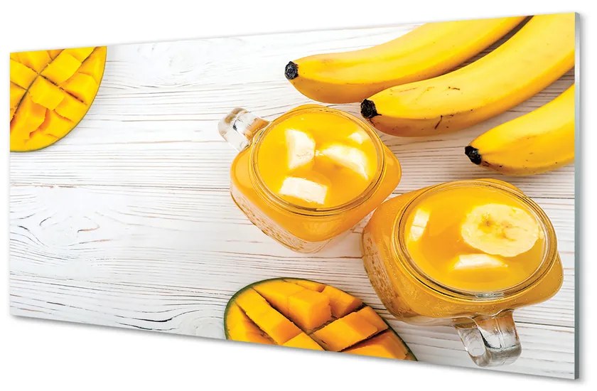 Tablouri pe sticlă Mango banane periuță