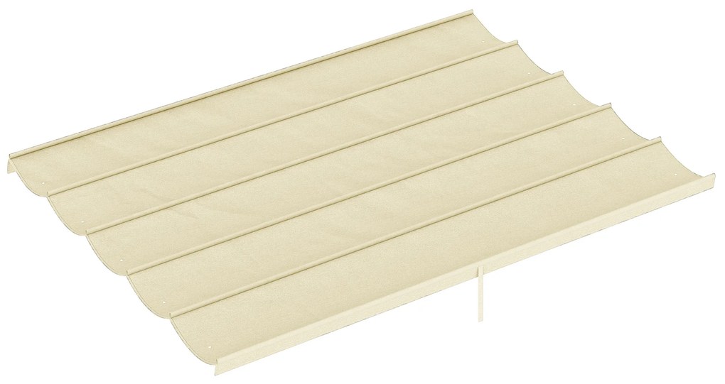 Outsunny Copertină de Schimb pentru Pergolă de Grădină cu 10 Orificii de Drenaj, Acoperire din Poliester, 250x255 cm, Gri | Aosom Romania