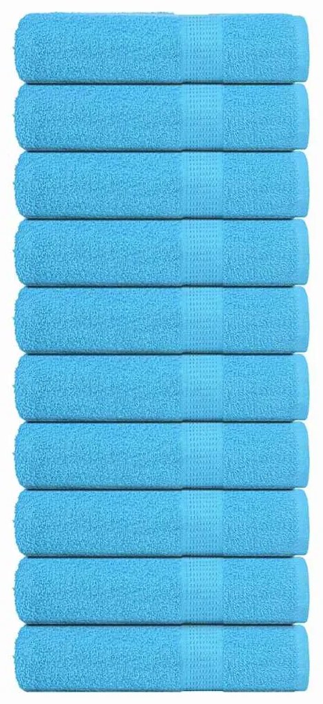vidaXL Prosoape de baie 10 buc turcoaz 100x150 cm 360 g/m² 100% bumbac