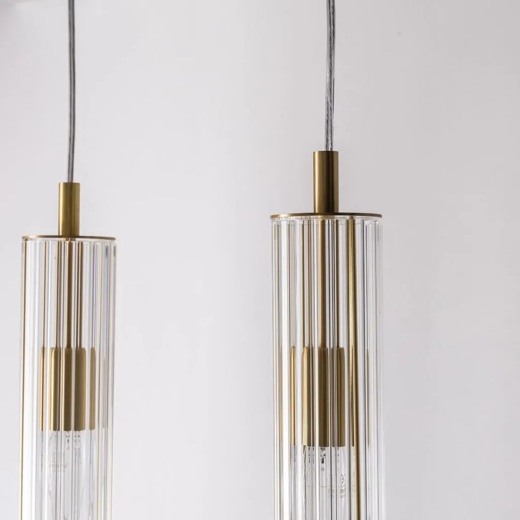 Lustra cu 4 pendule design modern ARIA alama periata