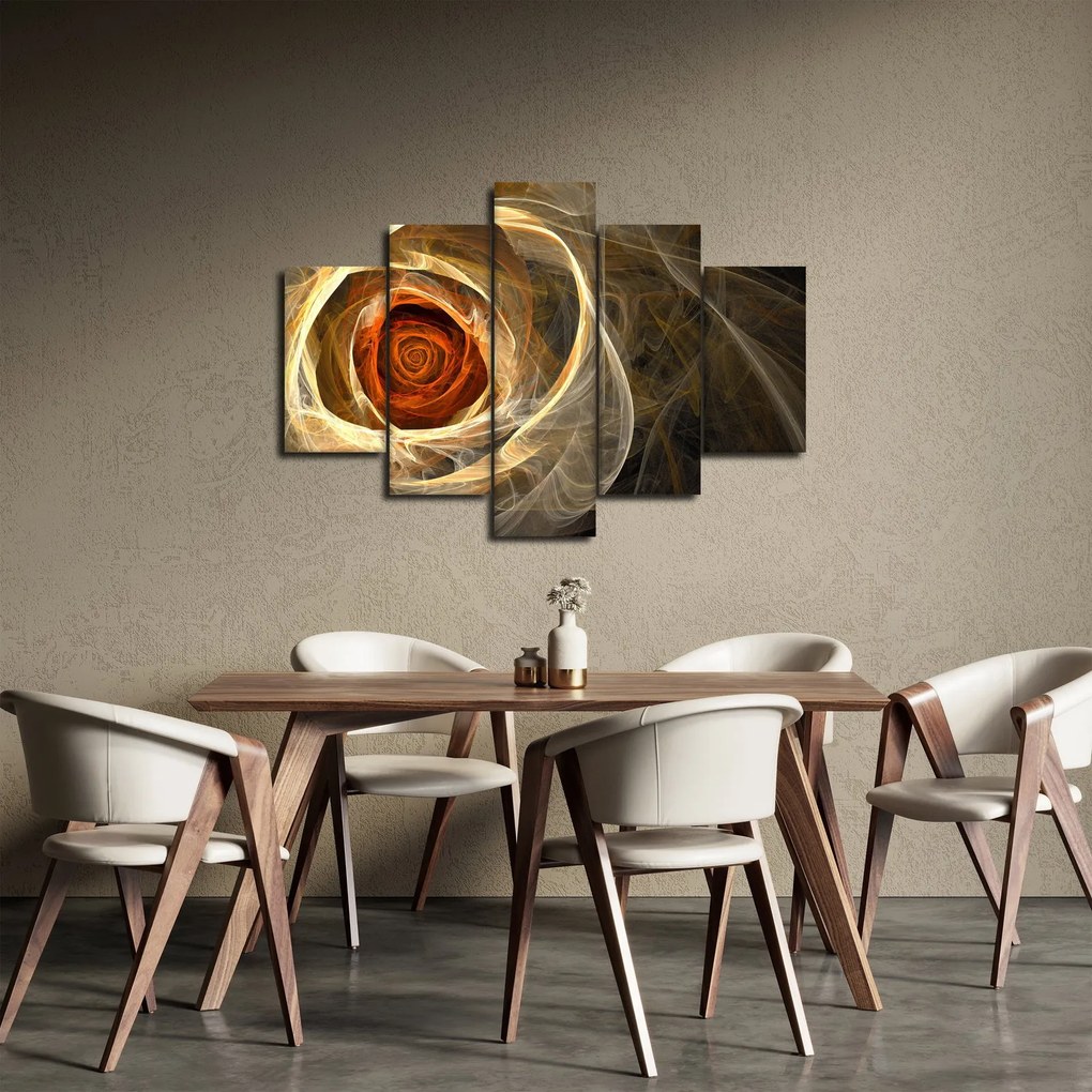 Tablou - Trandafiri abstracți în culori aprinse (150x105 cm)