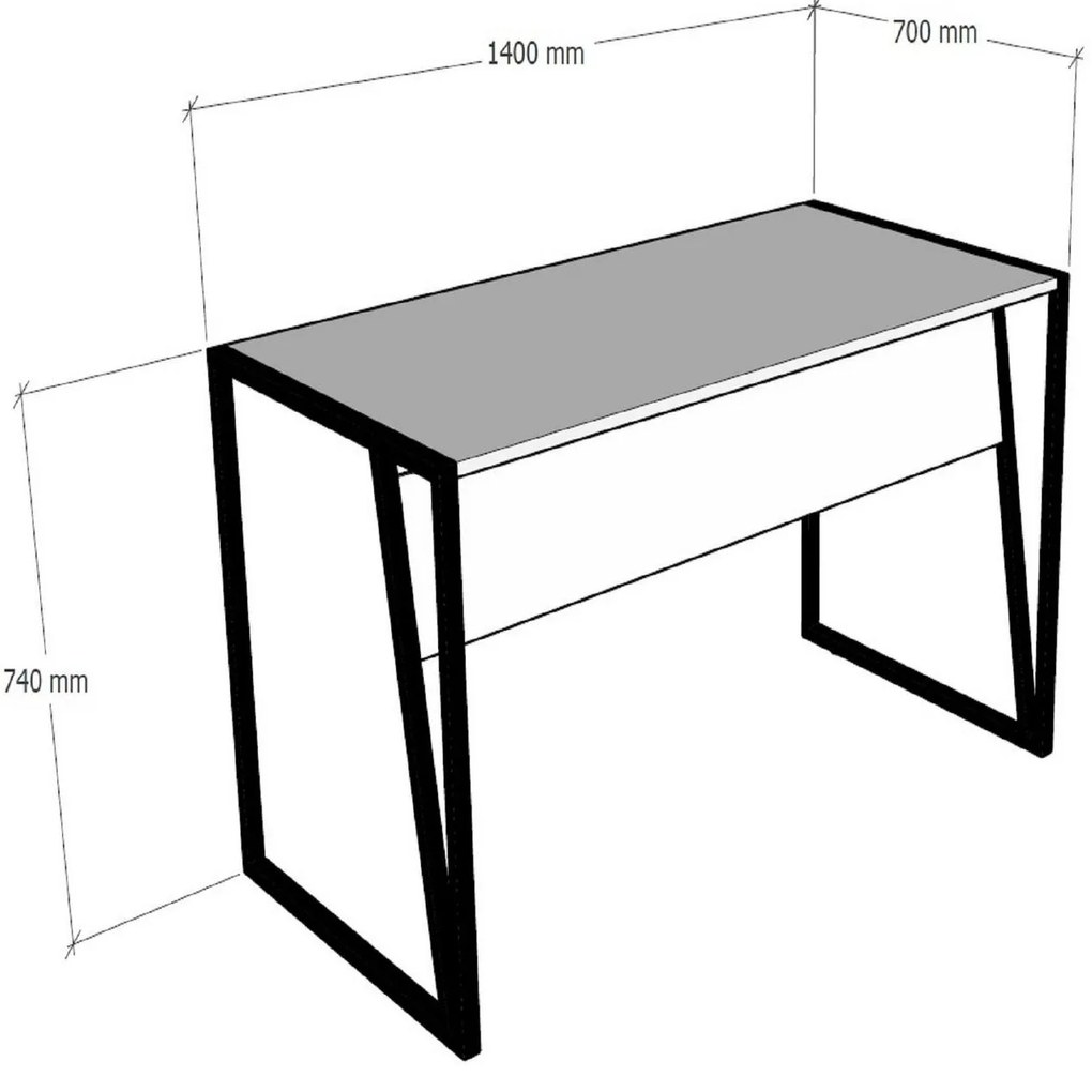 Masă de scris Pekaku (Nuc + negru) . 1094935