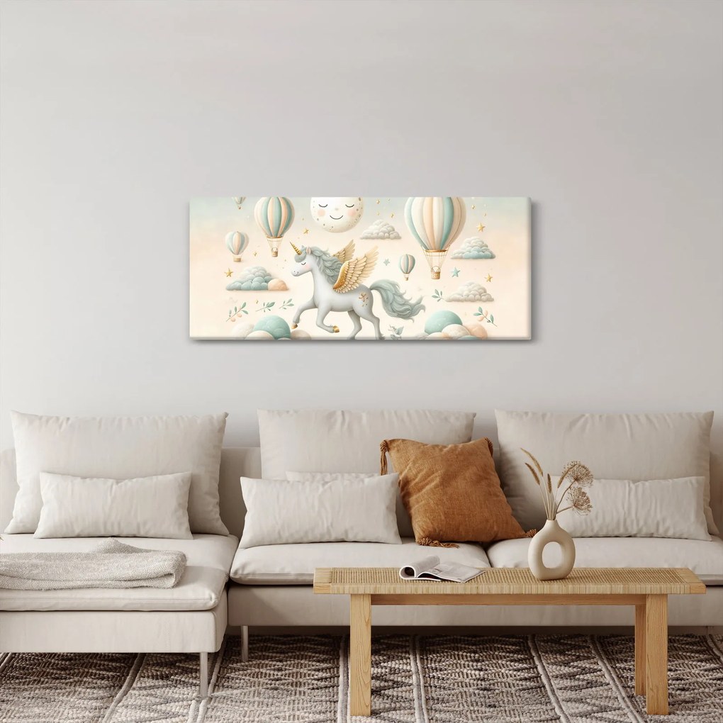 Tablou - Unicorn fericit (120x50 cm)
