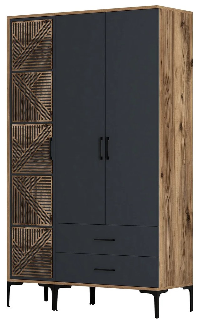 Dulap de haine Kiara PT (Nuc + antracit). 1088432
