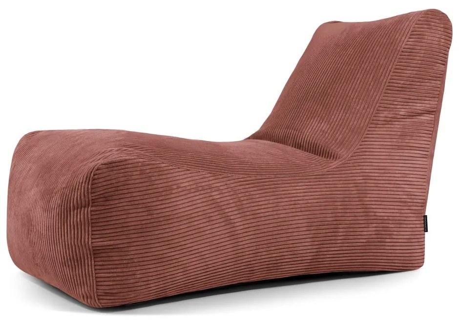 Fotoliu bean bag cărămiziu cu tapițerie din catifea reiată Lounge – SLOWDOWN