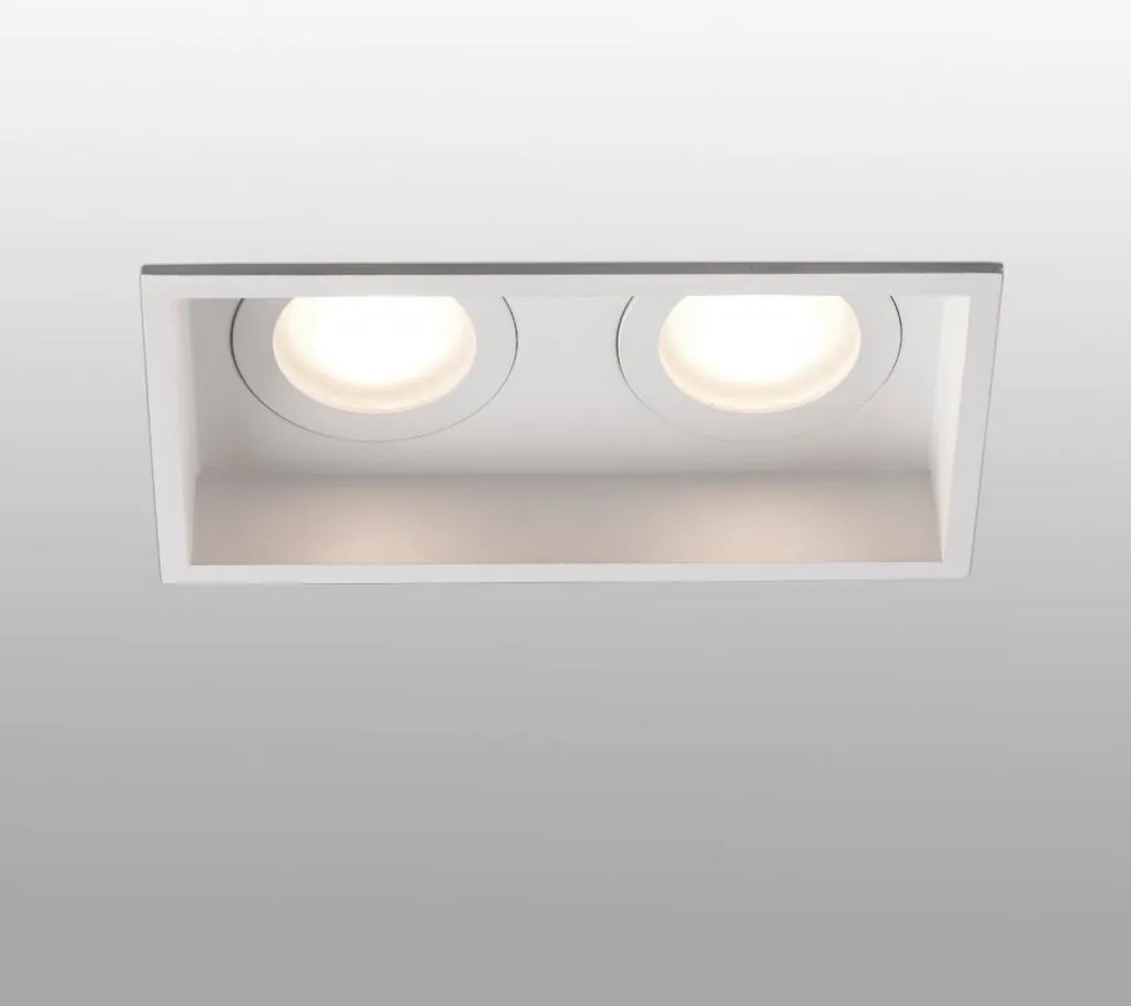 Rama Spot incastrabil tavan baie IP44 HYDE SQ 2L alb