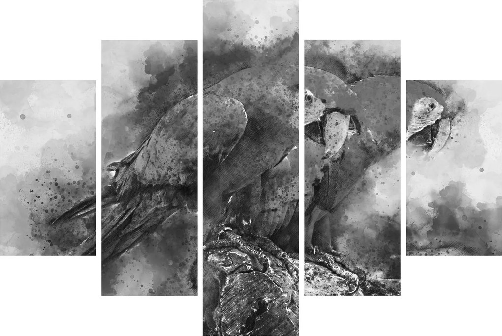 Tablou - Acuarelă papagali (150x105 cm)