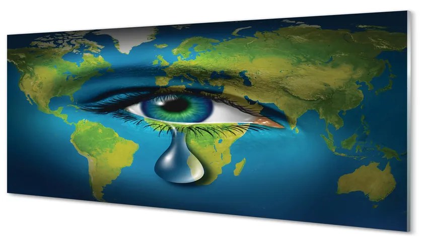 Tablouri acrilice Harta de lacrima pentru ochi