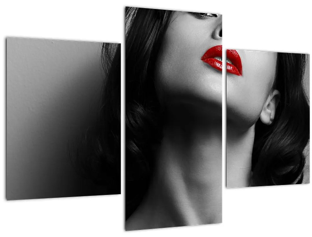 Tablou - Portretul unei femei cu ruj roșu (90x60 cm)