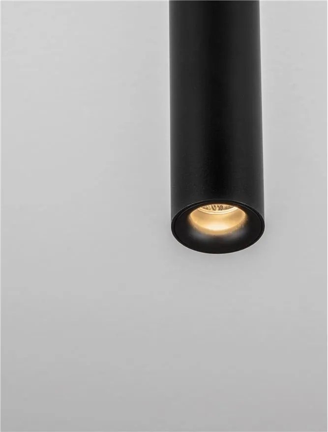 Spot aplicat LED design tehnic LUISA negru, H-20cm