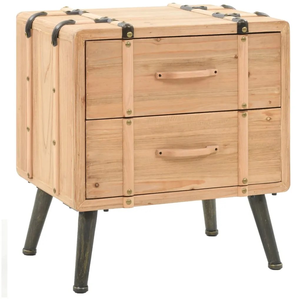 vidaXL Noptieră din lemn masiv de brad, 50x35x57 cm