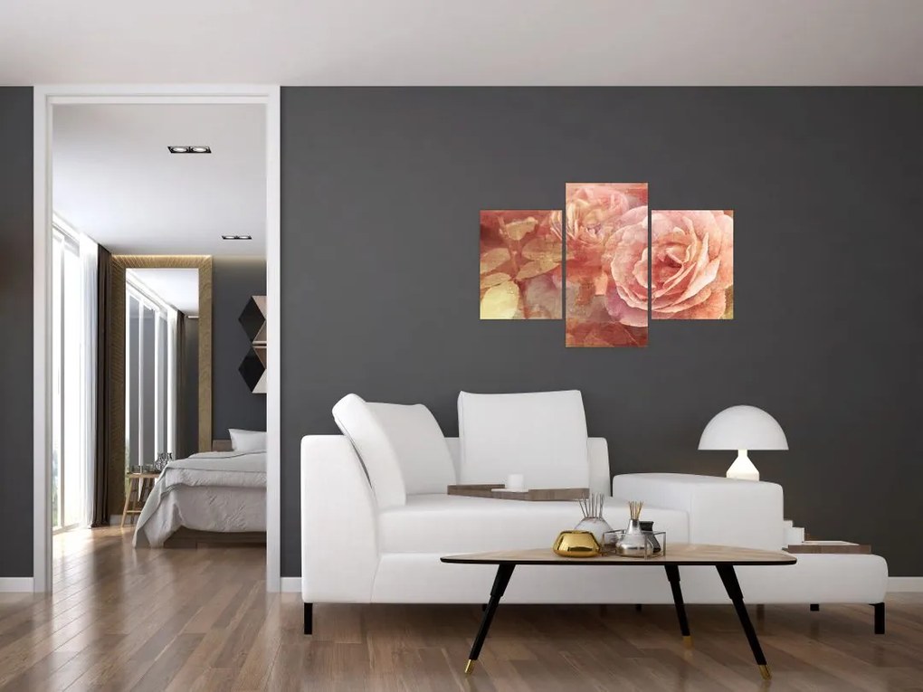 Tablou cu trandafir (90x60 cm)