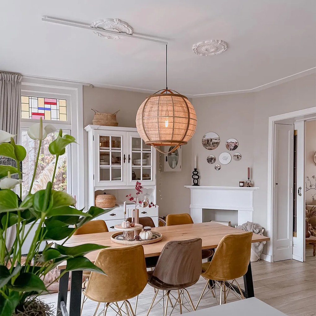 Lampă suspendată orientală maro 50 cm - Pascal