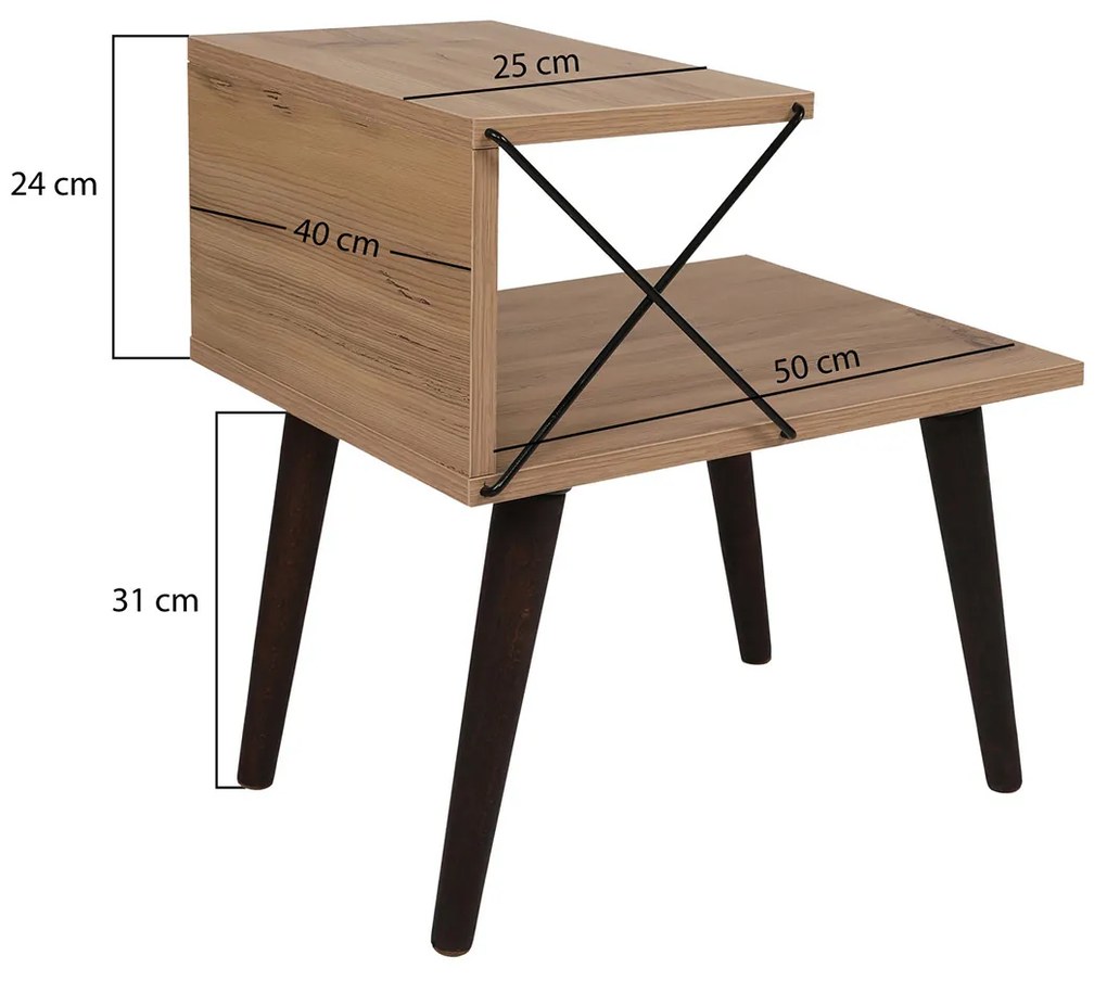 Măsuță de noptieră Cross Pine