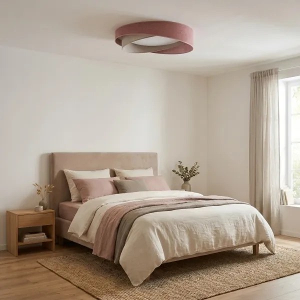 BRILAGI- LED plafonieră VELVET TWIST LED/24W/230V 4000K Ø 55 cm roz./crem.