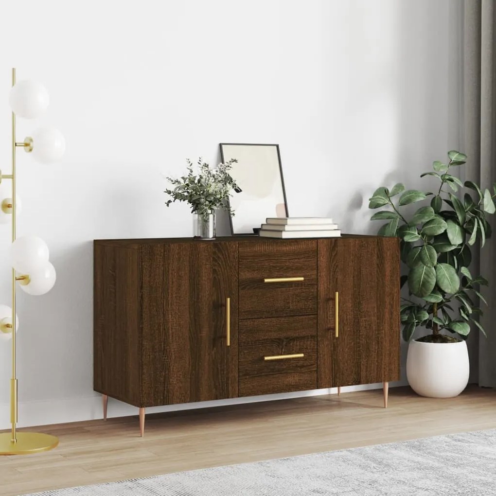 828163 vidaXL Servantă, stejar maro, 100x36x60 cm, lemn compozit