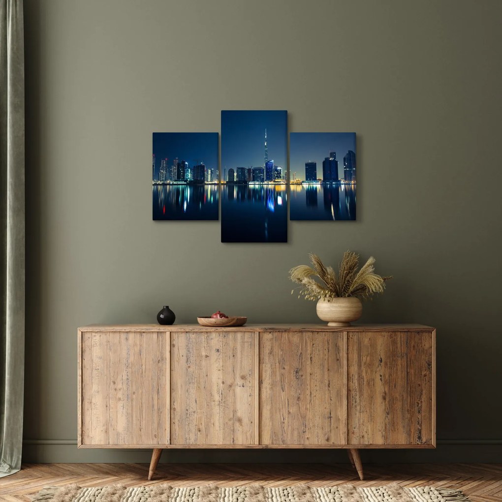 Tablou cu orașul nocturn (90x60 cm)