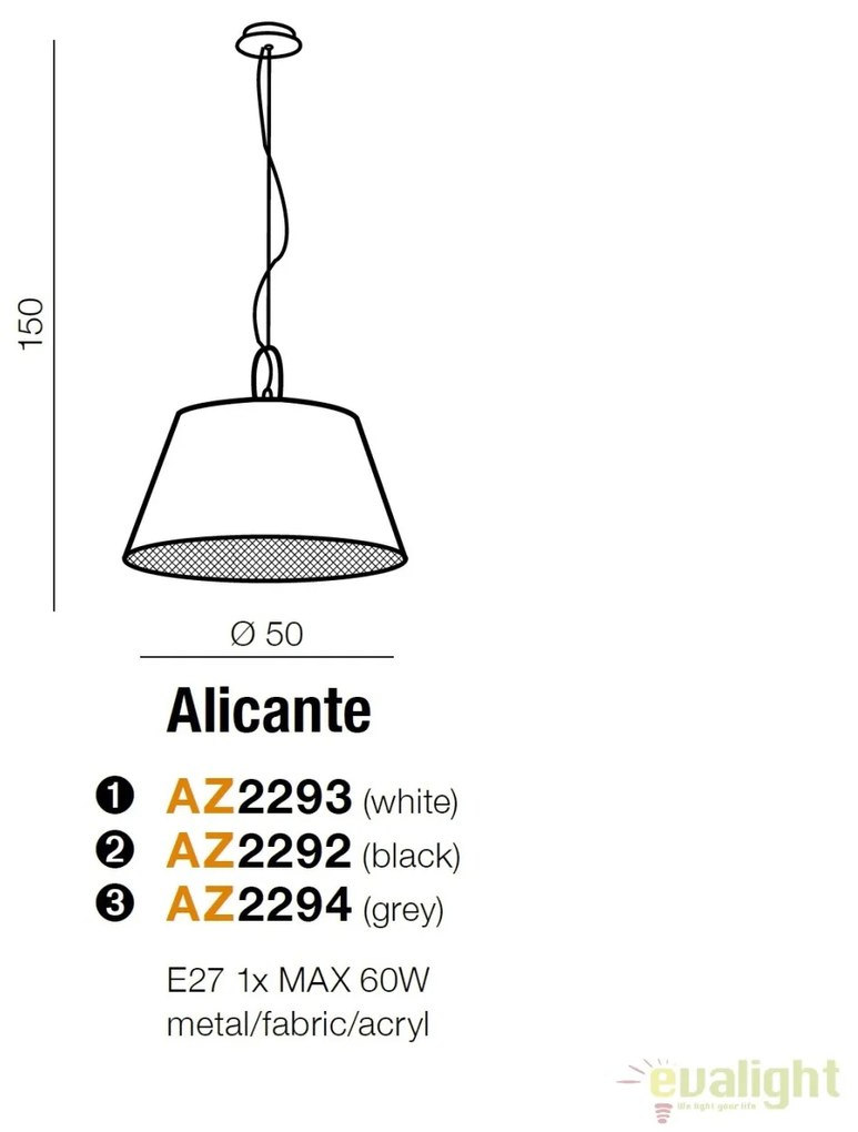 Lustra / Pendul design modern 50cm Alicante GR