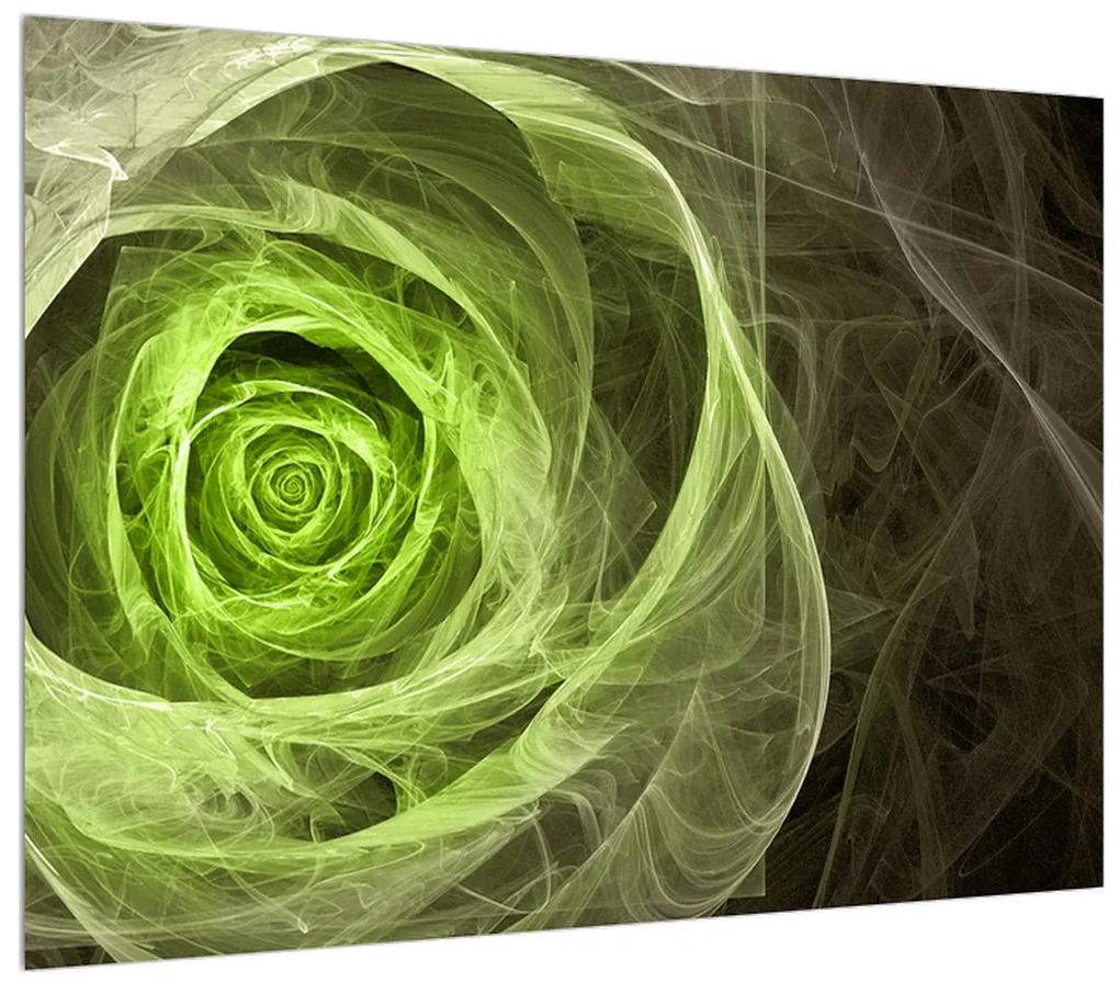 Tablou abstract cu trandafir verde (70x50 cm), în 40 de alte dimensiuni noi